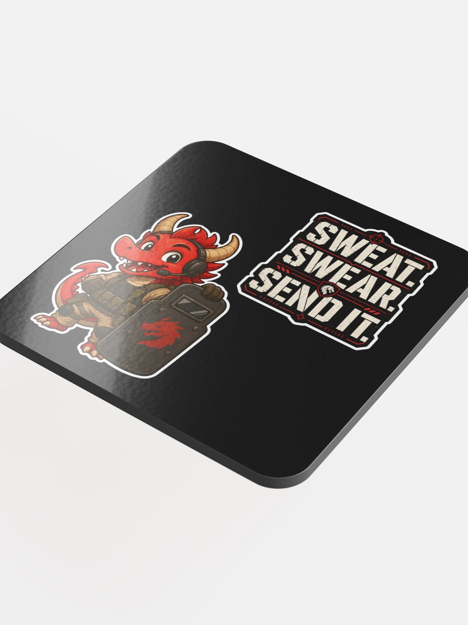 Sweat. Swear. Send it coaster product image (4)