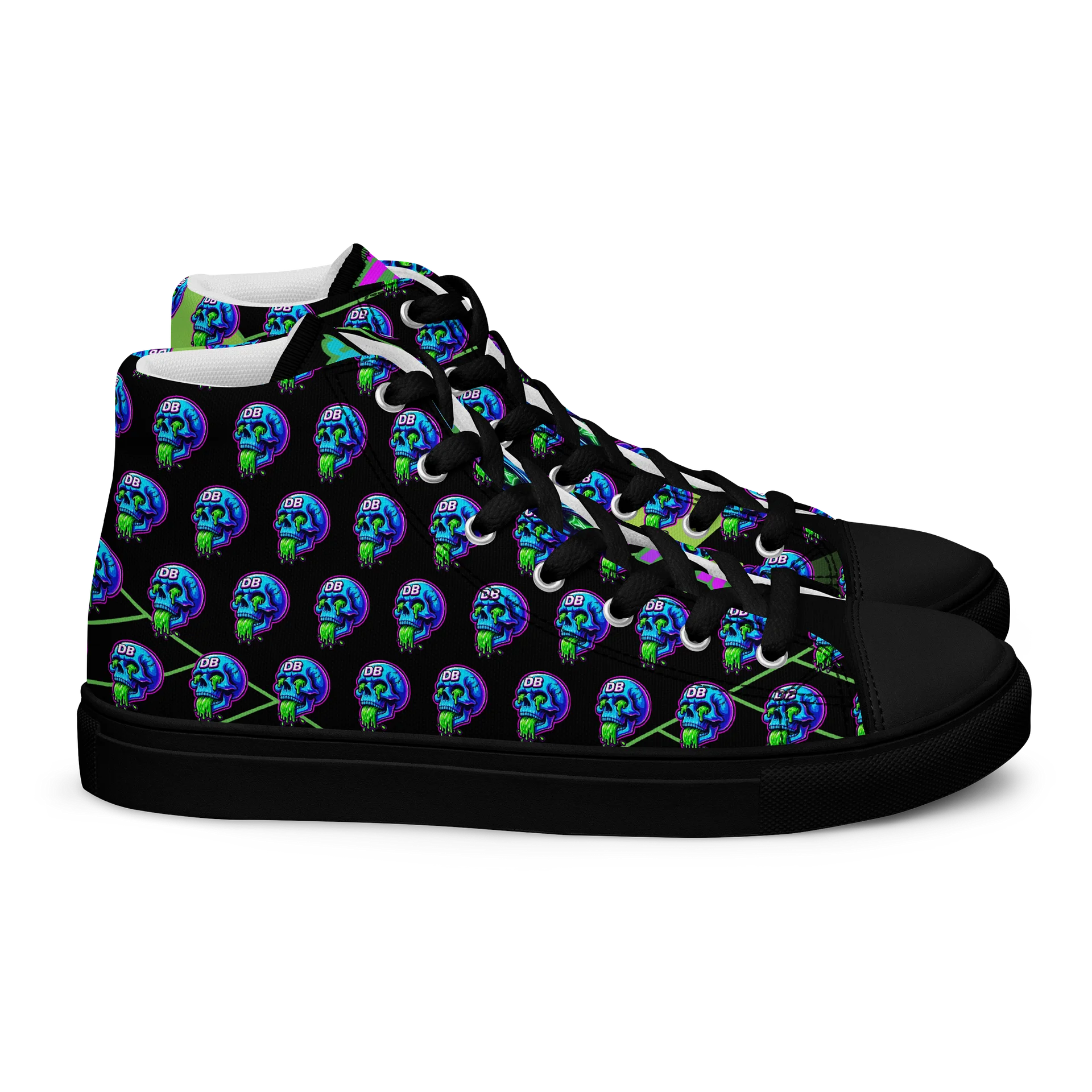 Men's "Sick Skull Grid" Premium High-Top Sneakers product image (2)