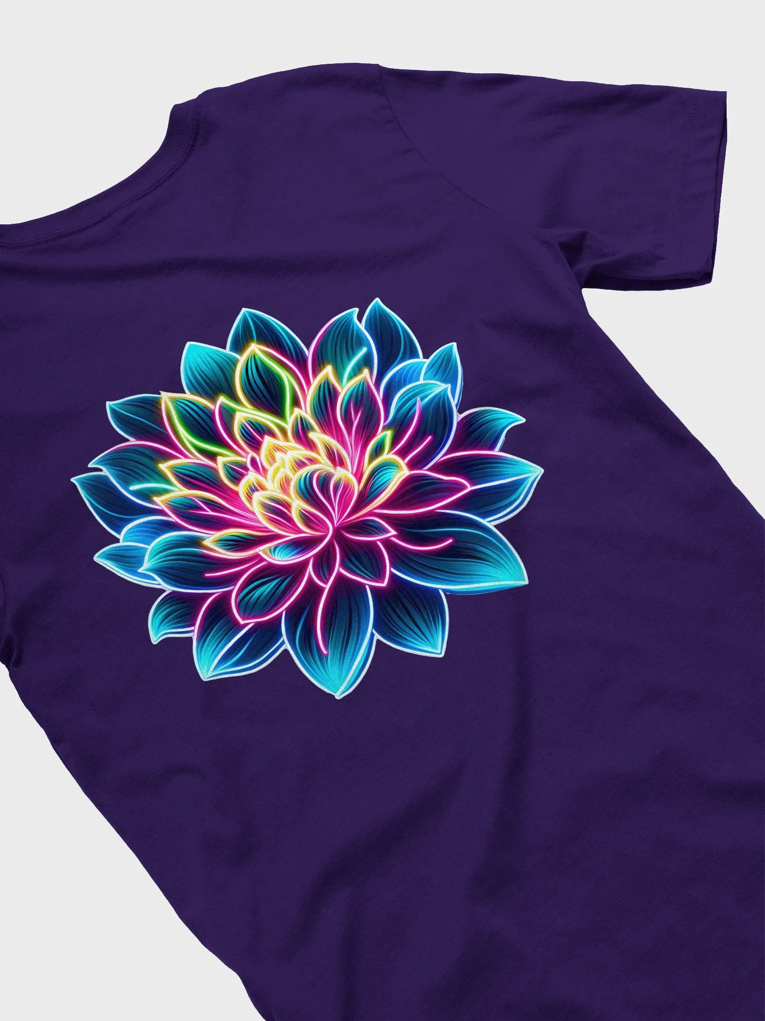 Neon Lotus Flower T-Shirt product image (4)