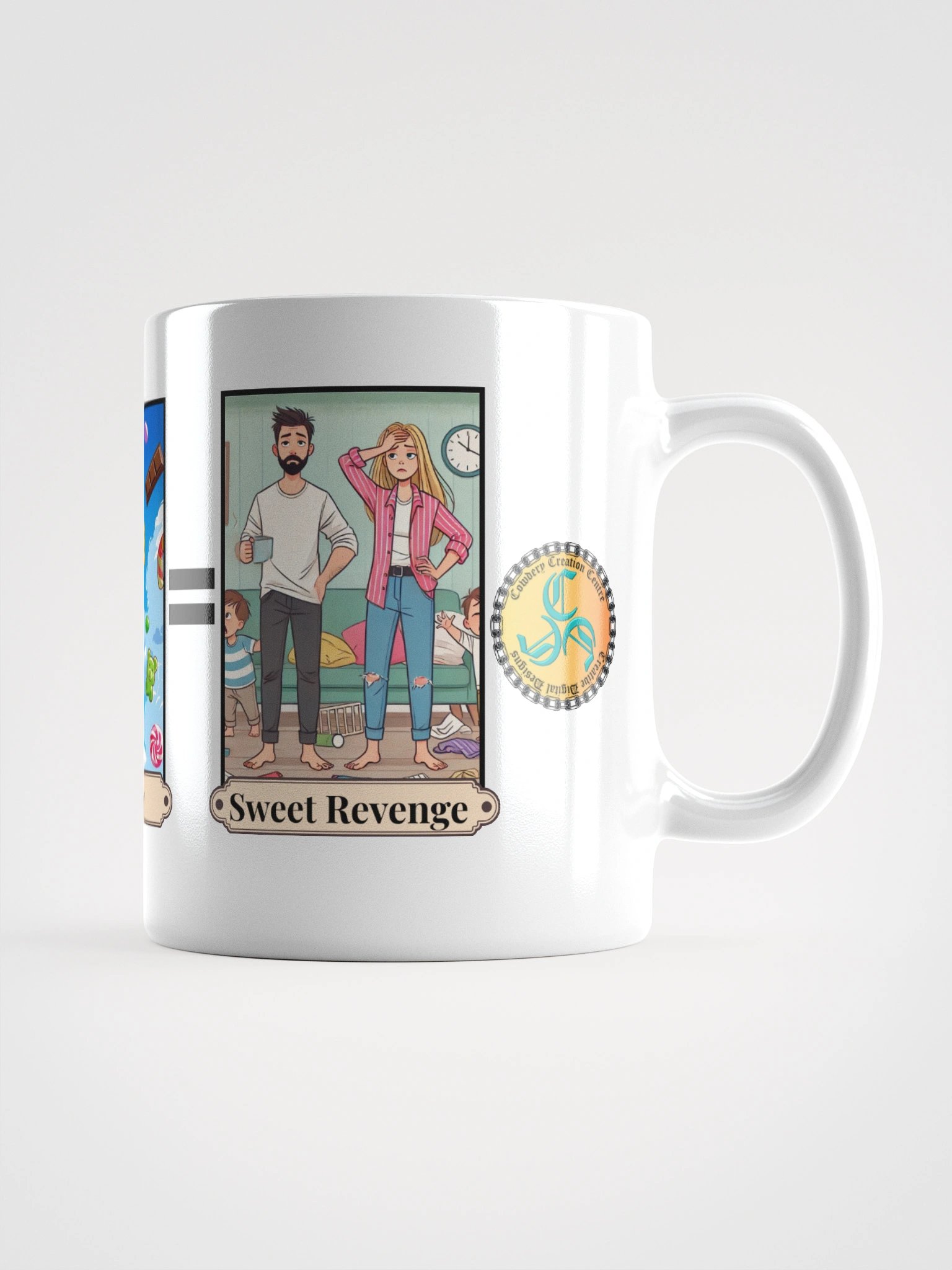 Grandkids + Candy = Sweet Revenge (Both) Glossy White Mug product image (4)