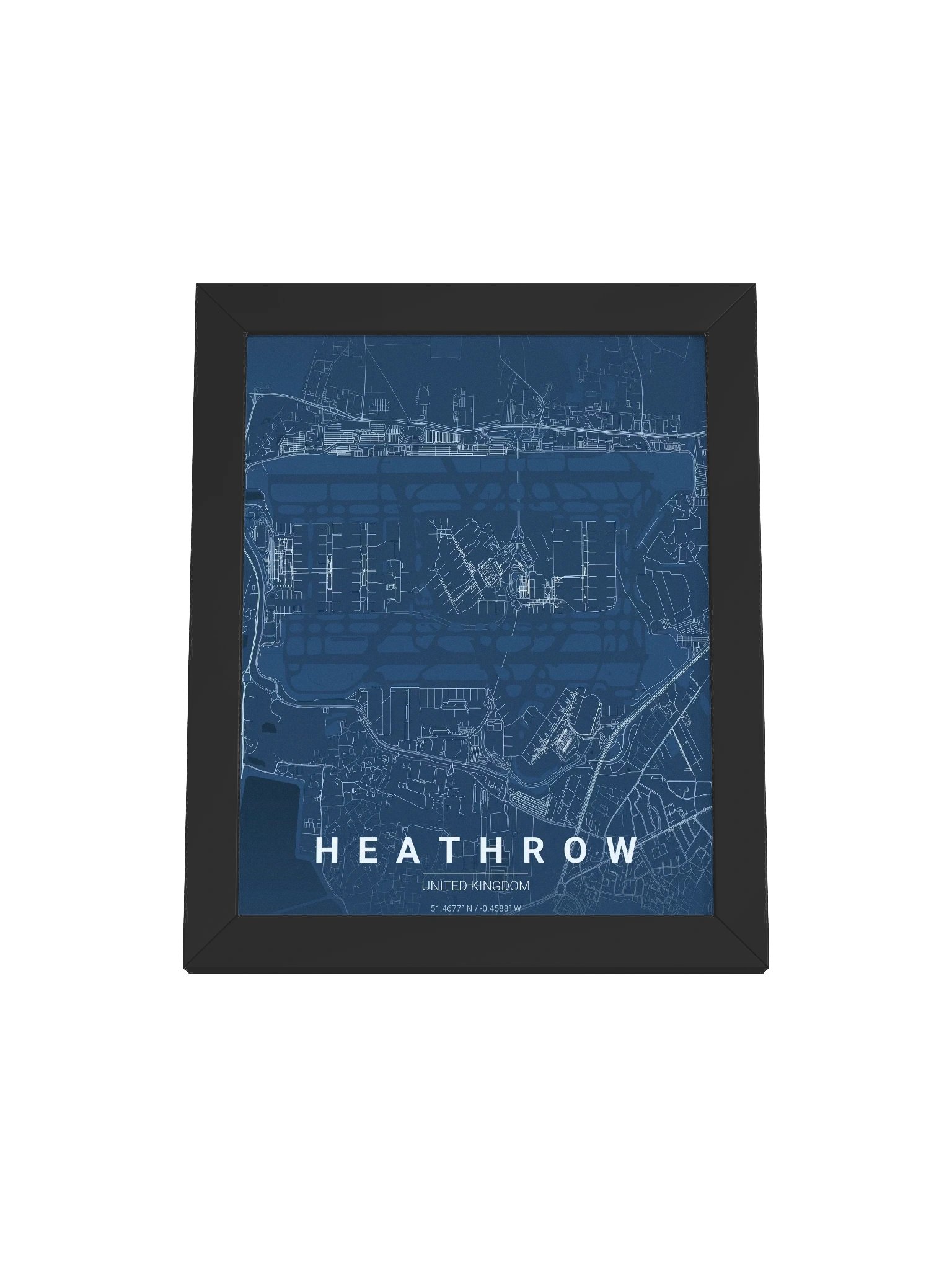 Framed London Heathrow Blueprint Poster product image (1)
