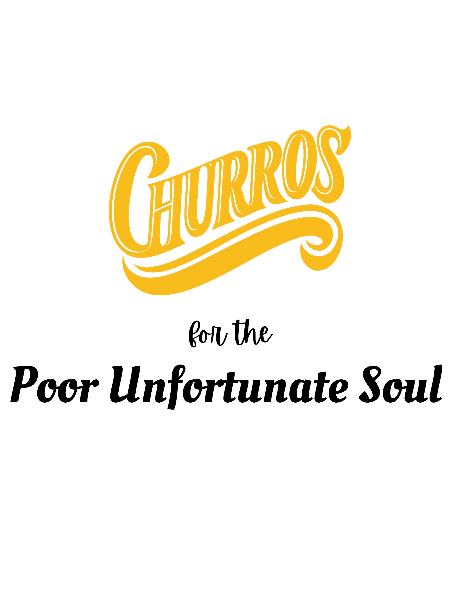 Churros for the Poor Unfortunate Soul Heavyweight Tee (White) product image (2)