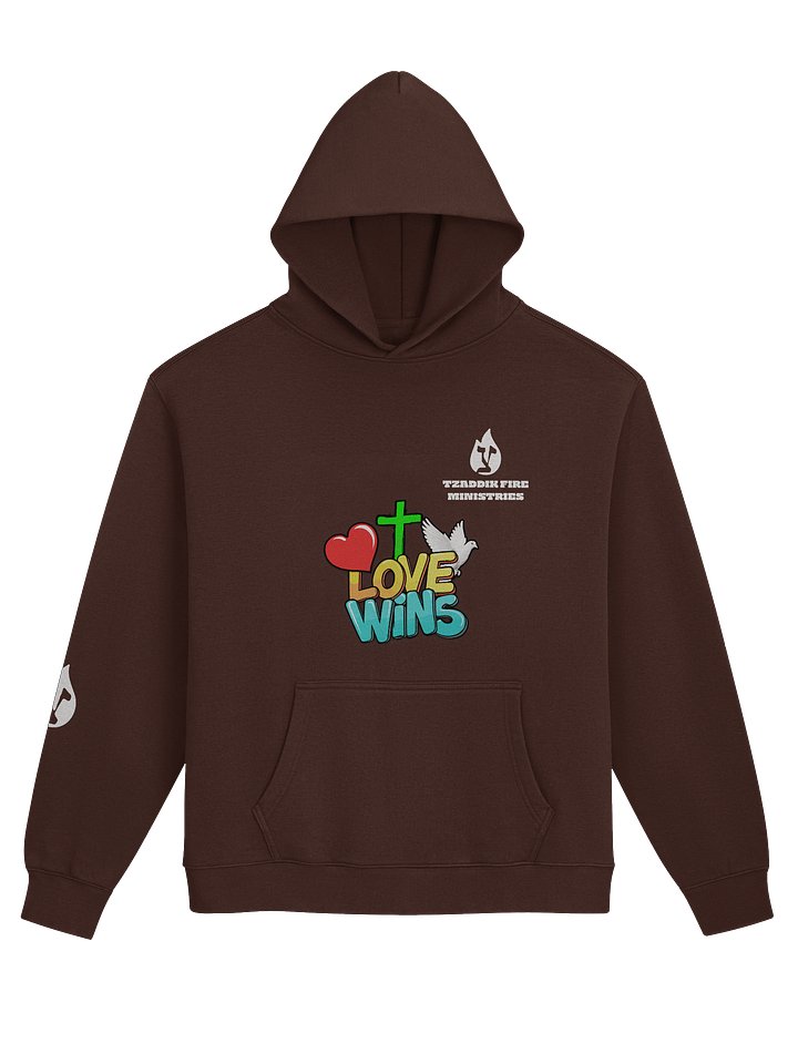 TZADDIK FIRE MINISTRIES OUTREACH MERCH HEAVY HOODIE - LOVE WINS product image (9)