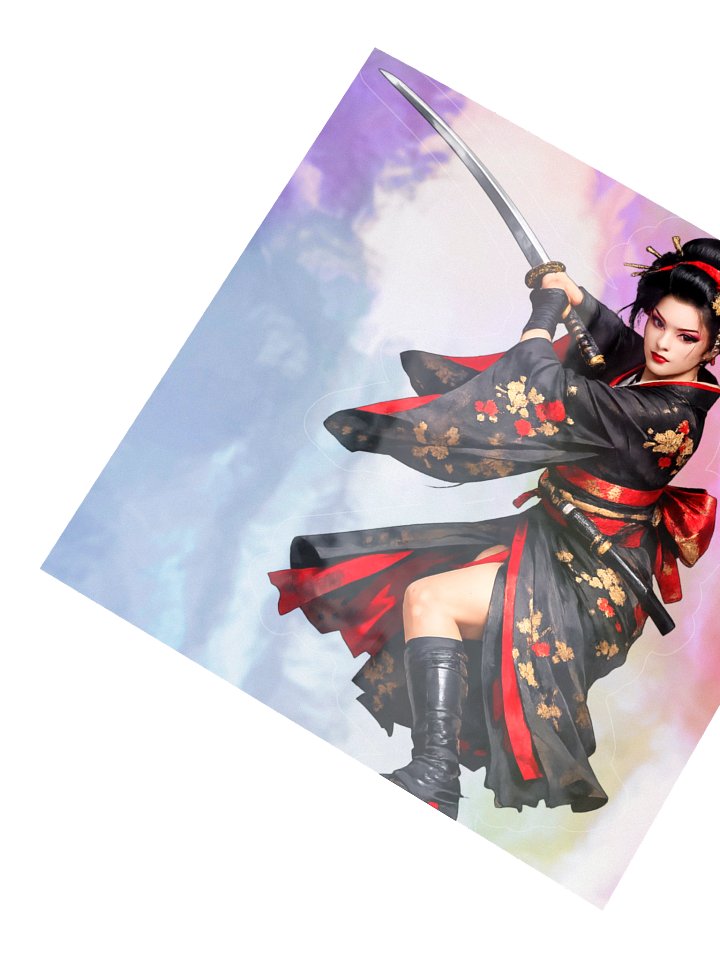 holographic geisha sticker product image (2)