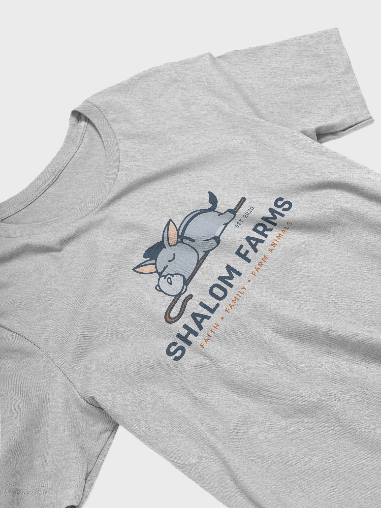 "Shalom Farms" Logo Tee - Athletic Heather product image (3)