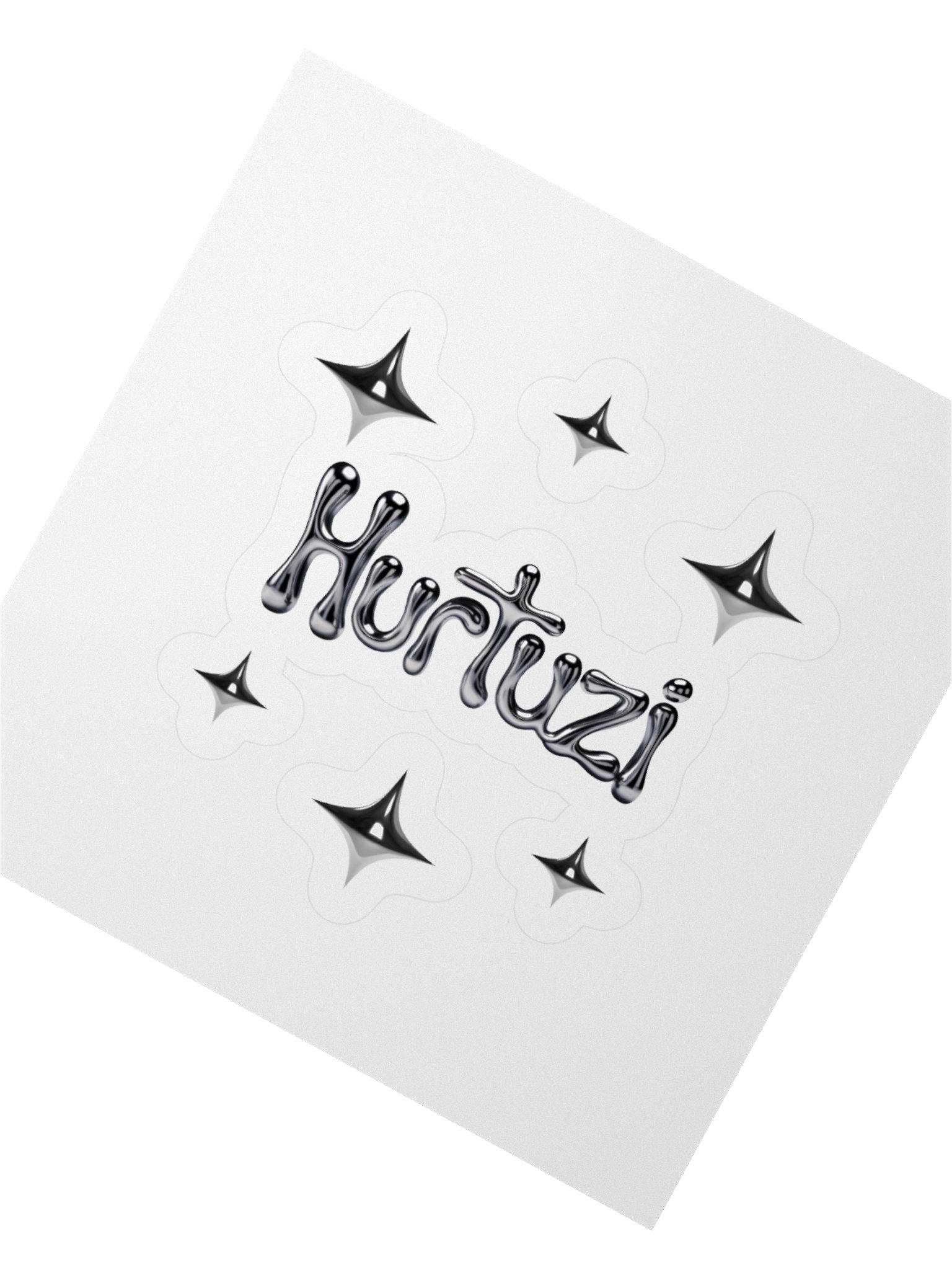 Liquid Chrome 'Hurtuzi' Kiss Cut Stickers product image (2)