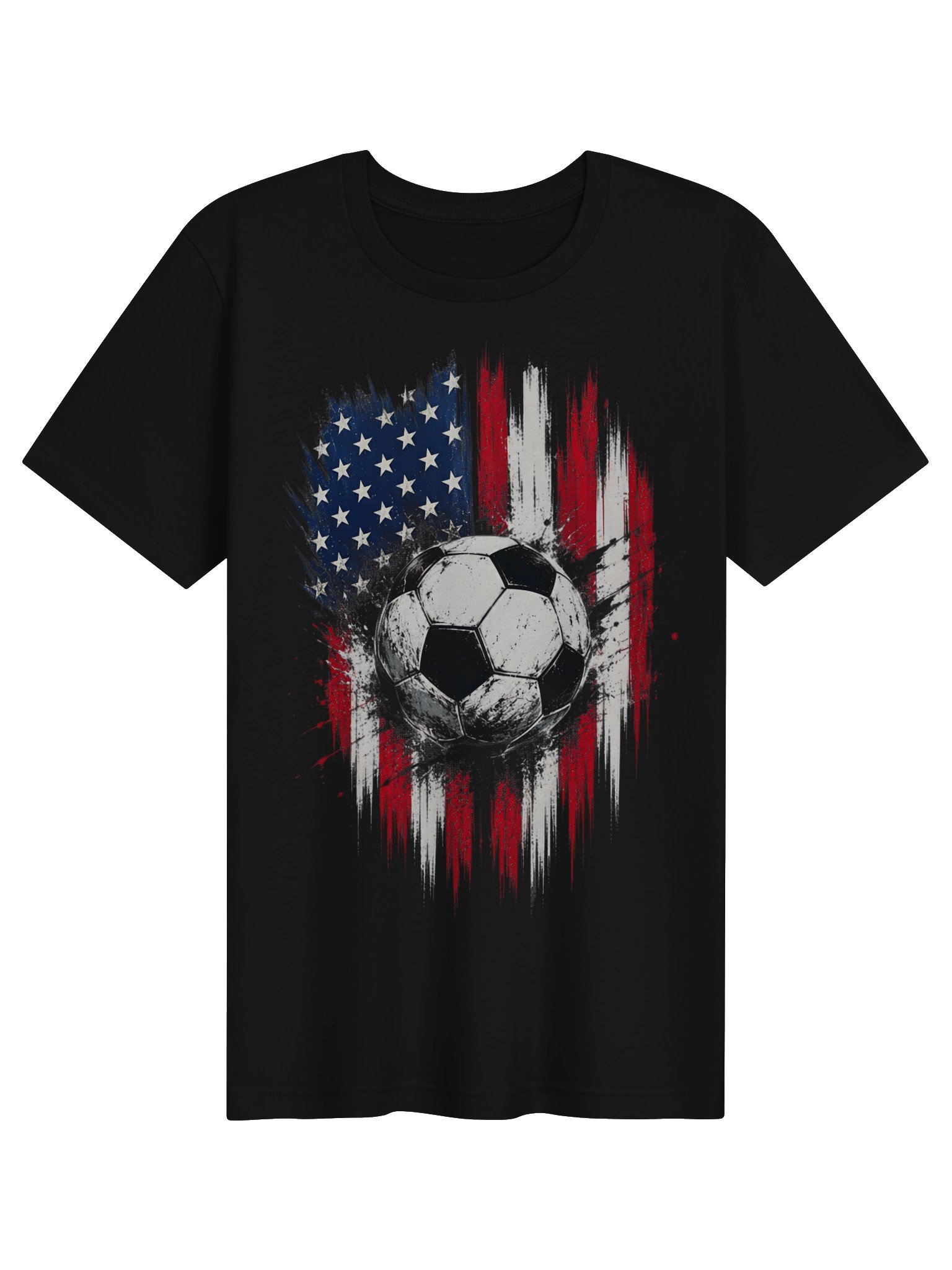 4th of July American USA Flag Soccer Football 2026 Supersoft T-shirt product image (1)