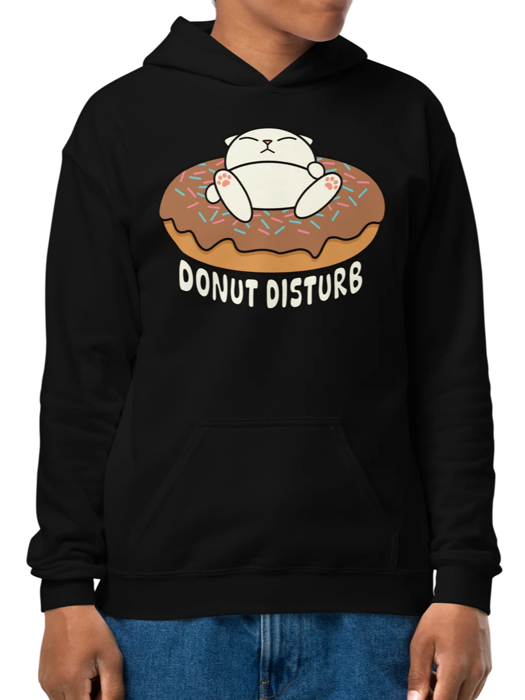 Donut Disturb Cat - Unisex Youth Hoodie product image (23)