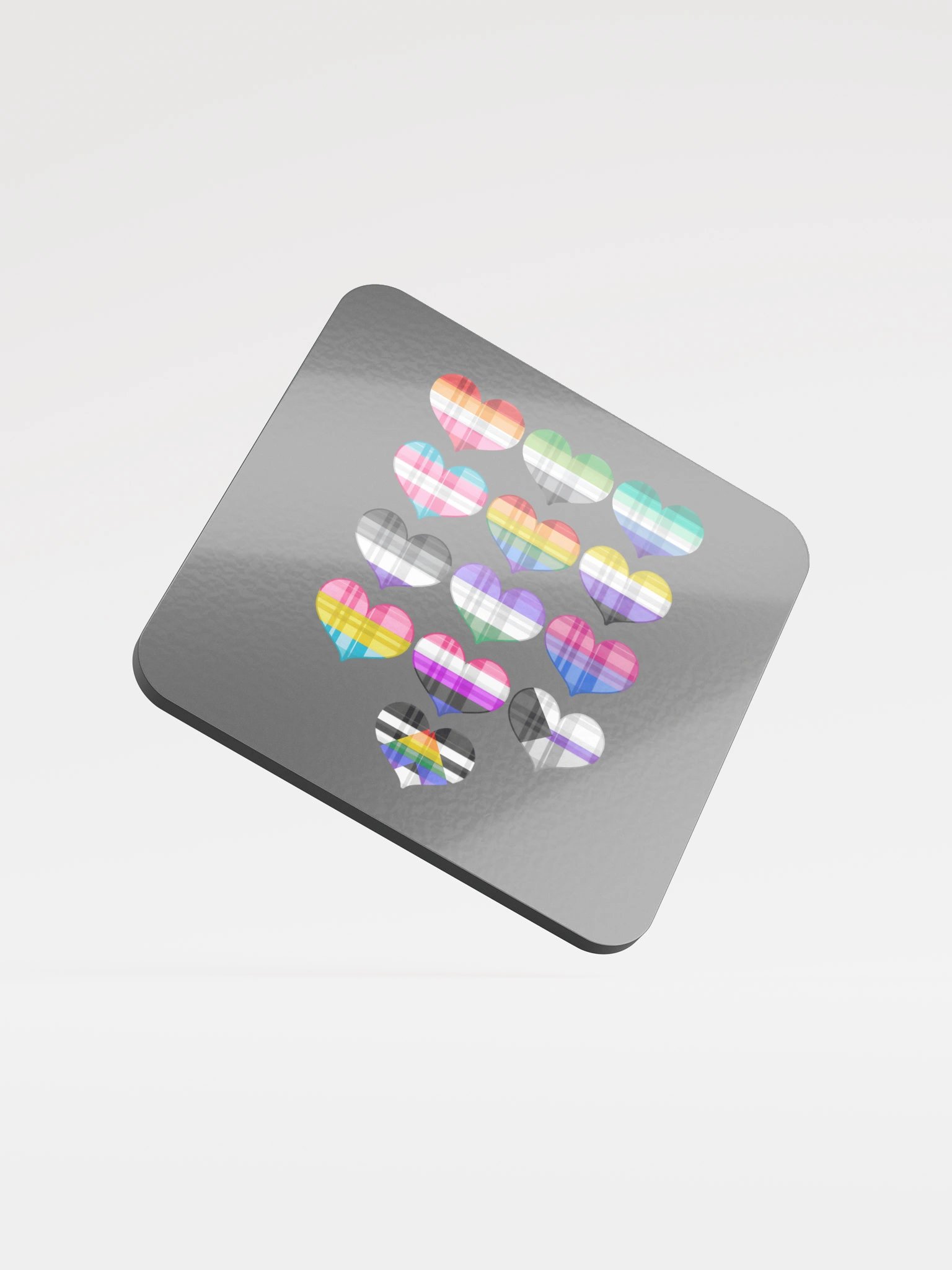 All The Hearts Cork Coaster product image (1)