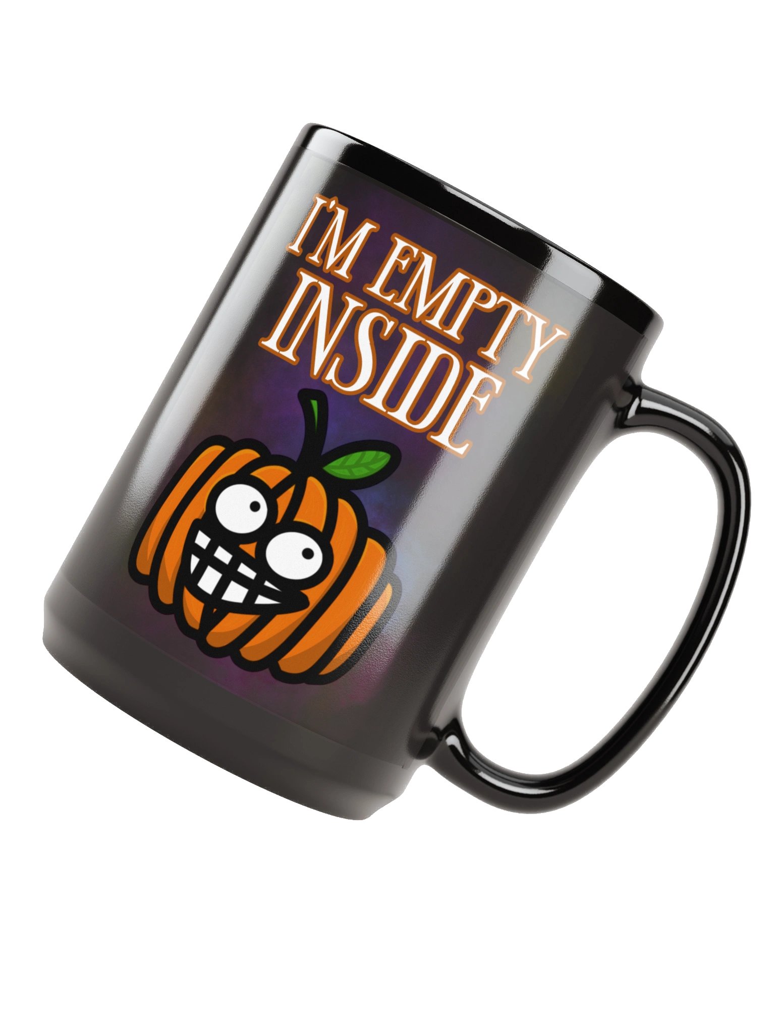 Empty Inside Hehe Pumpkin Black Mug (15oz) product image (2)