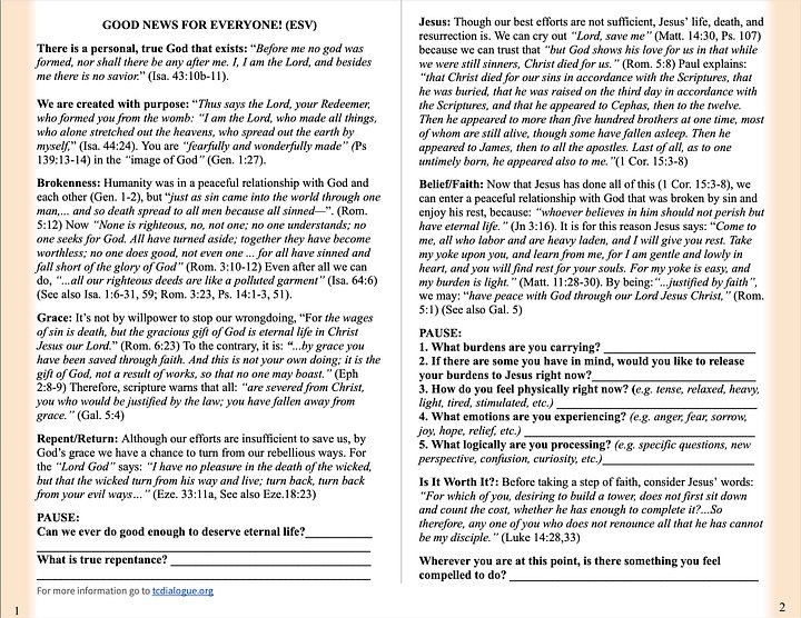 Basic Gospel Printout - ESV product image (1)