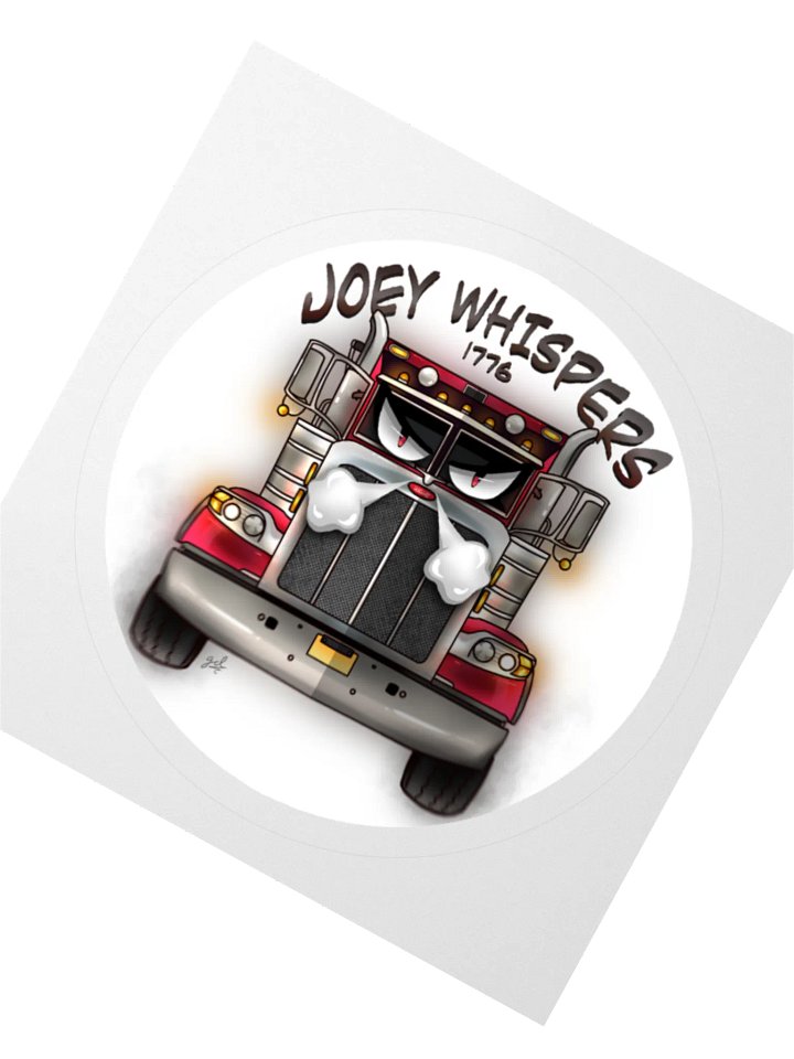 Joey Whispers 1776 LOGO Sticker - Round product image (2)
