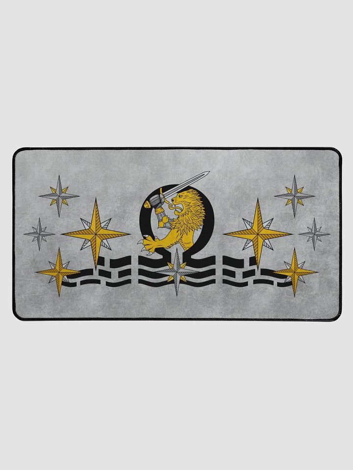 Desk Mat 15.5" x 31.5", Lion, Waves, Gray product image (1)