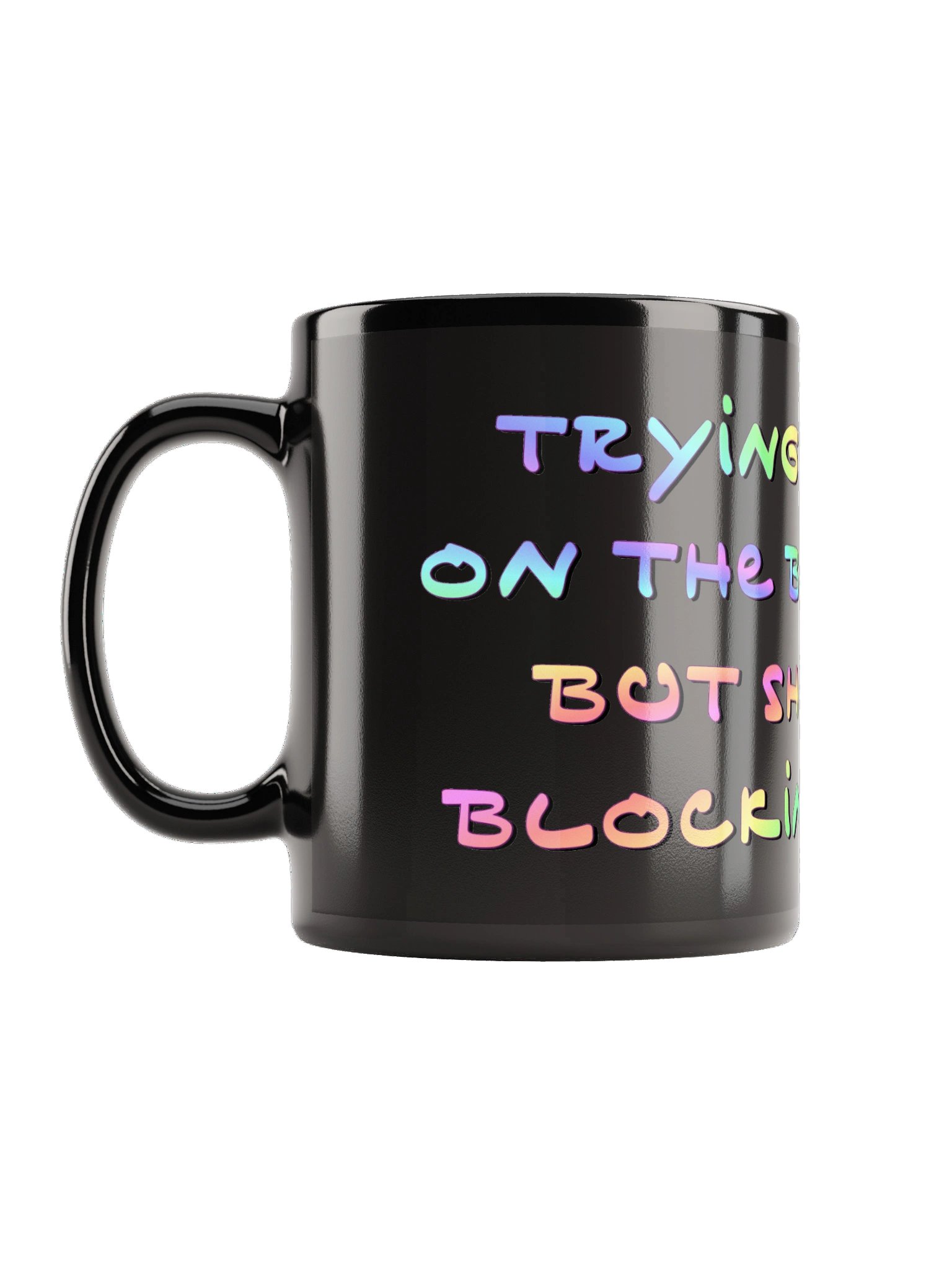 Look on the Bright Side Black Mugs product image (1)