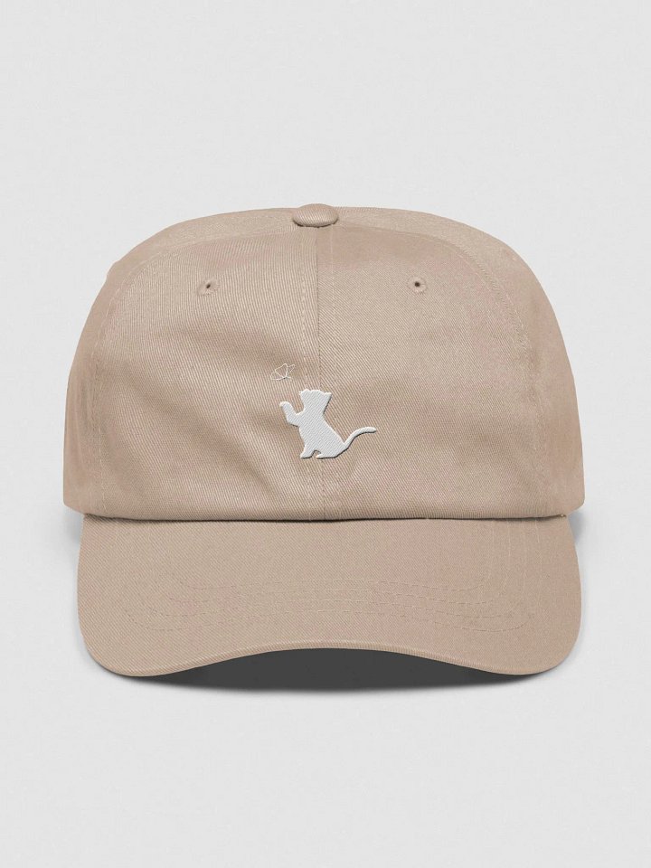 Outline Kitten and Butterfly Embroidered Cap product image (1)