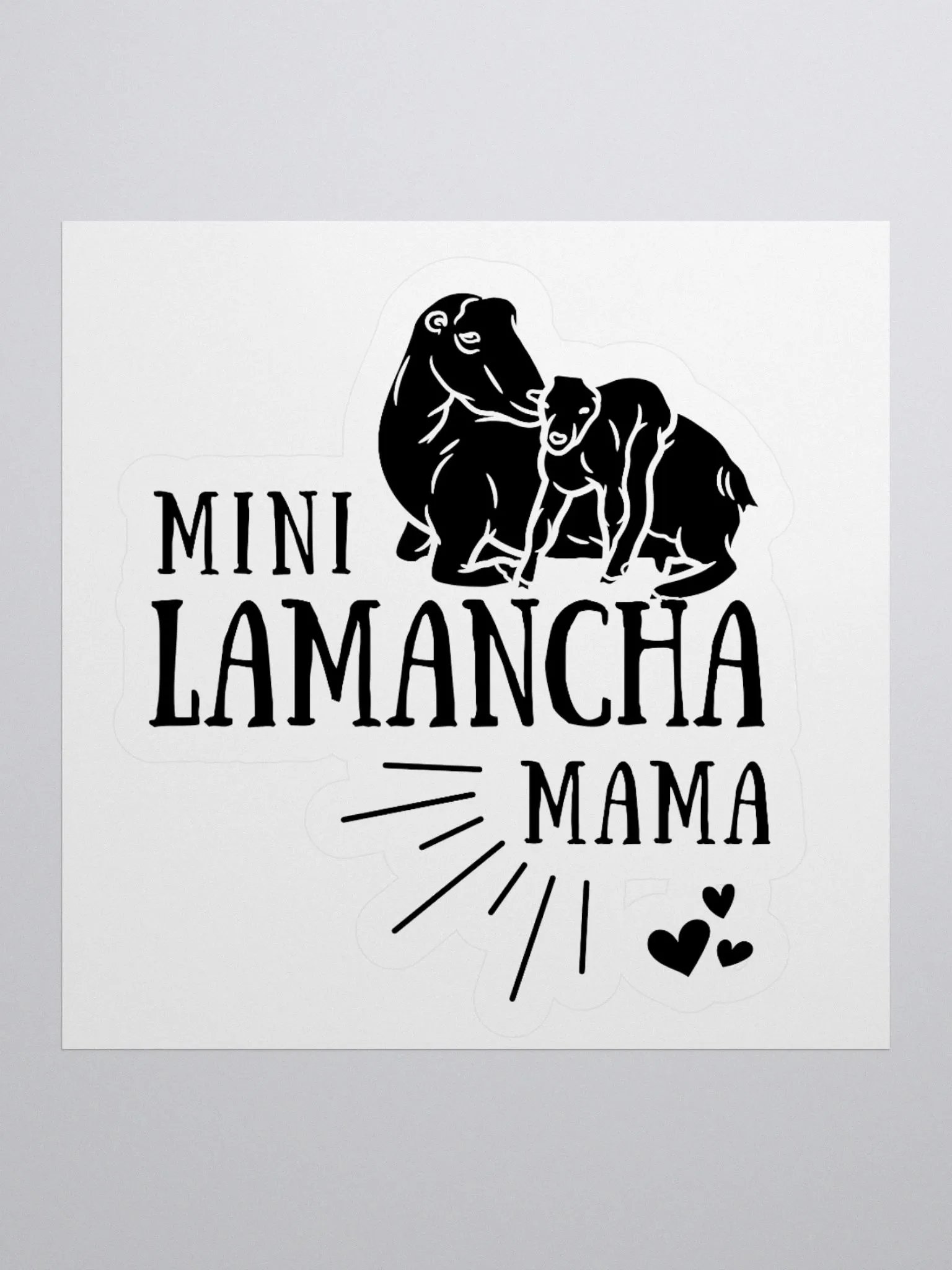Mini Lamancha Mama KISS Cut Stickers product image (6)