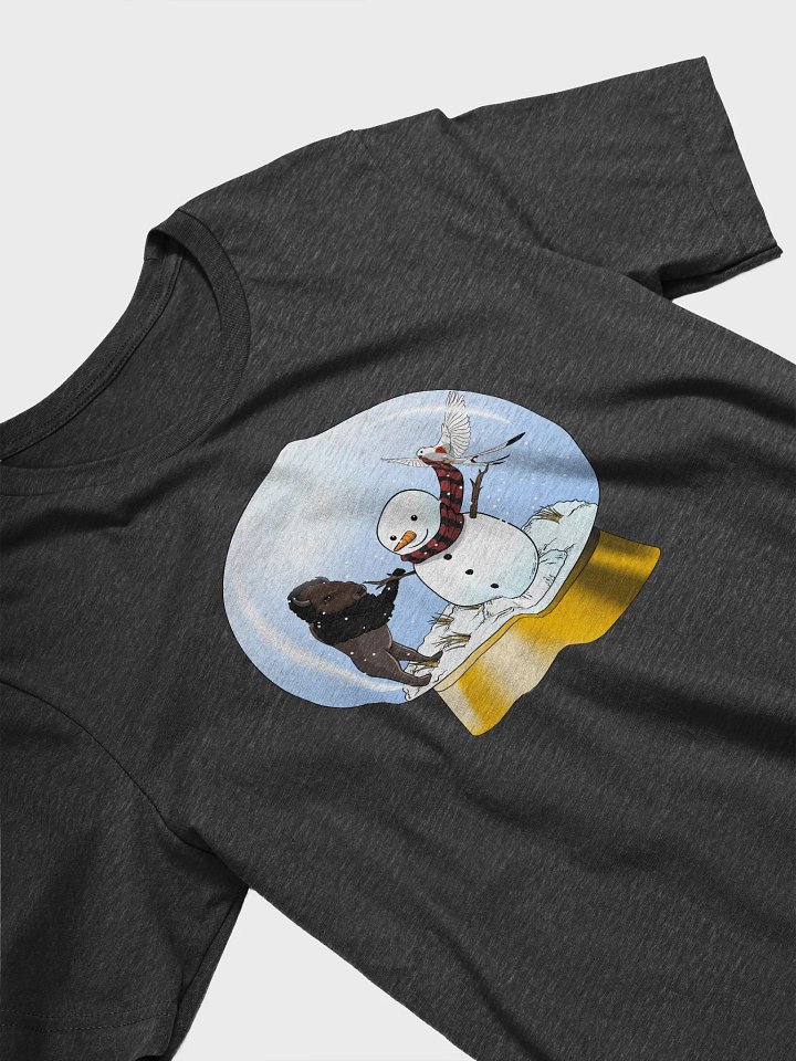 Bison and Scissortail Building Snowman T-shirt product image (2)