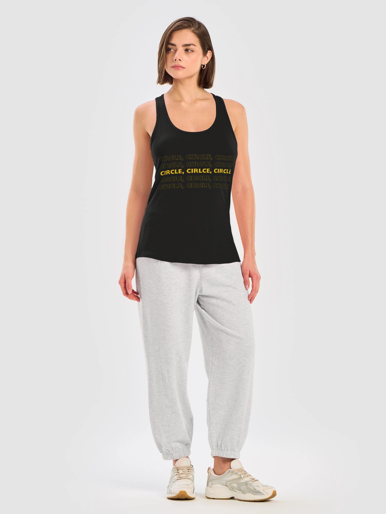 CIRCLE Yellow Graphic Racerback Tank product image (5)
