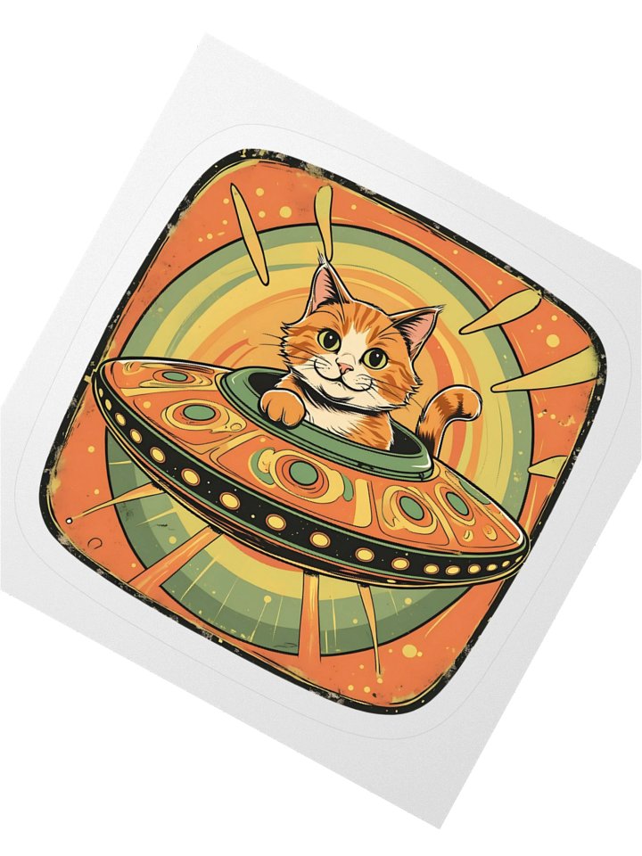 Cosmic Cat in Space Kiss Cut Stickers product image (2)