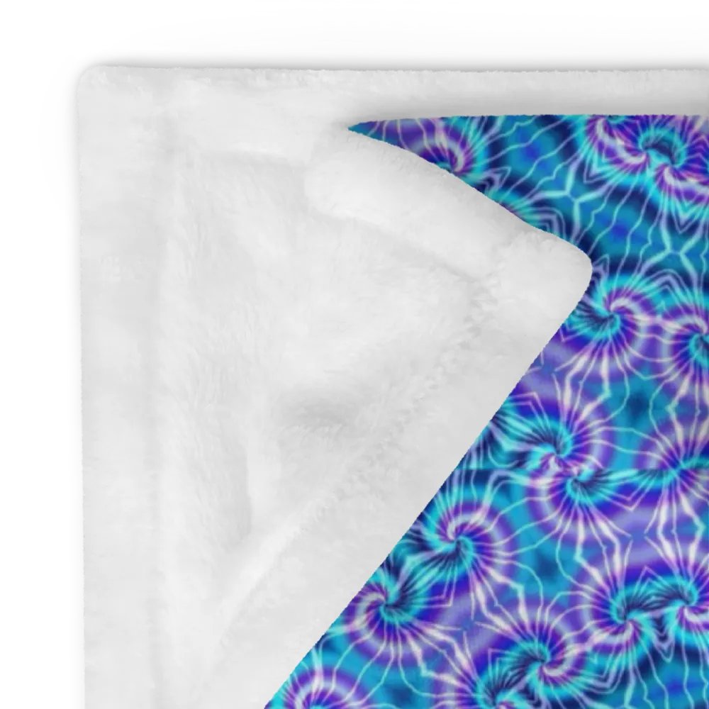 Blue and Purple Tie Die Kaleidoscope Throw Blanket product image (24)