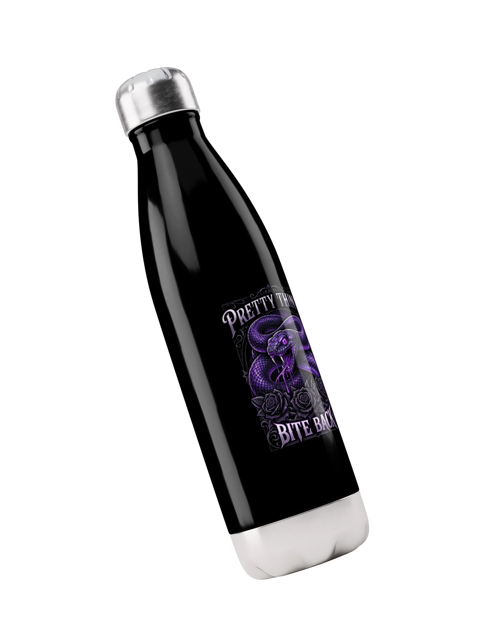 PRETTY THINGS BITE BACK — Purple Snake Water Bottle product image (3)
