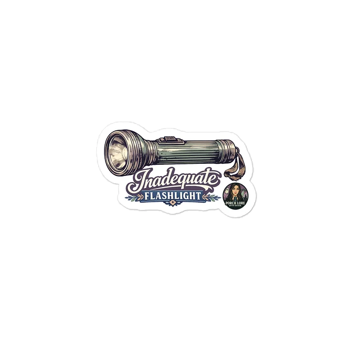 INADEQUATE FLASHLIGHT VINYL DECAL product image (2)