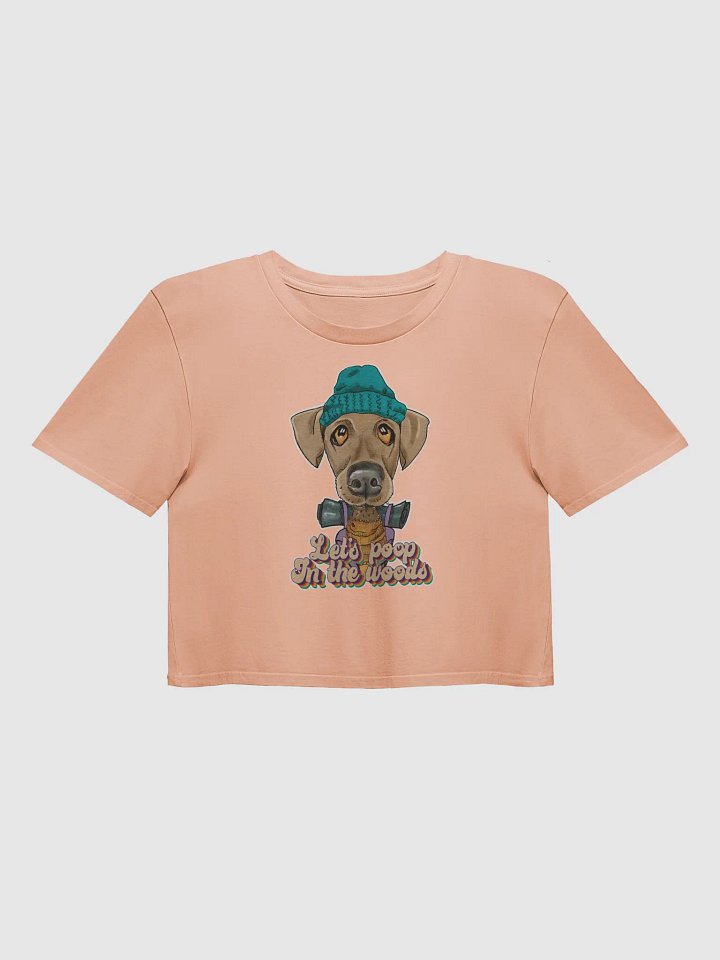 Cropped t-shirt - Let's poop in the Woods - Large Print product image (2)