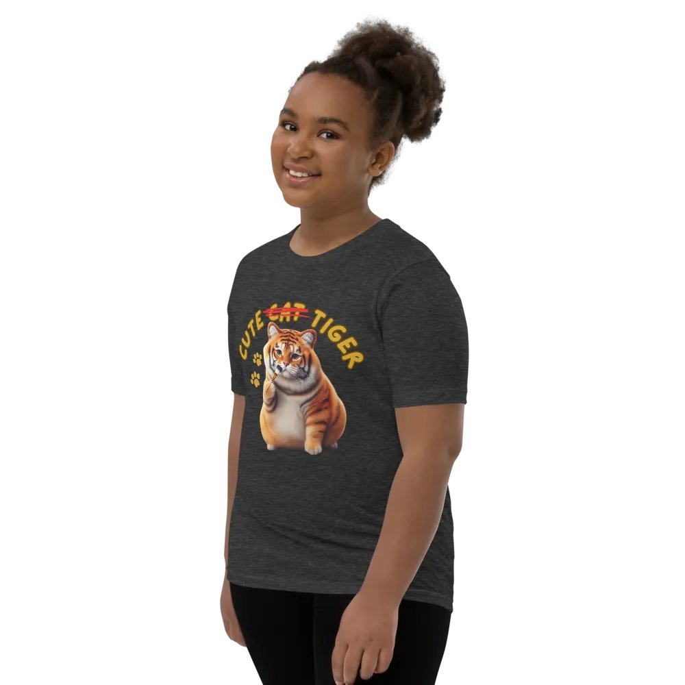 'Cute Not Cat But Tiger' Youth T-Shirt 🐱🐯😄 product image (55)