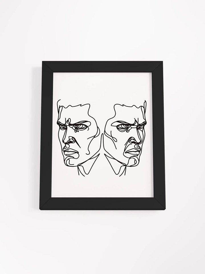 Angry Faces Line Art Framed Poster product image (13)