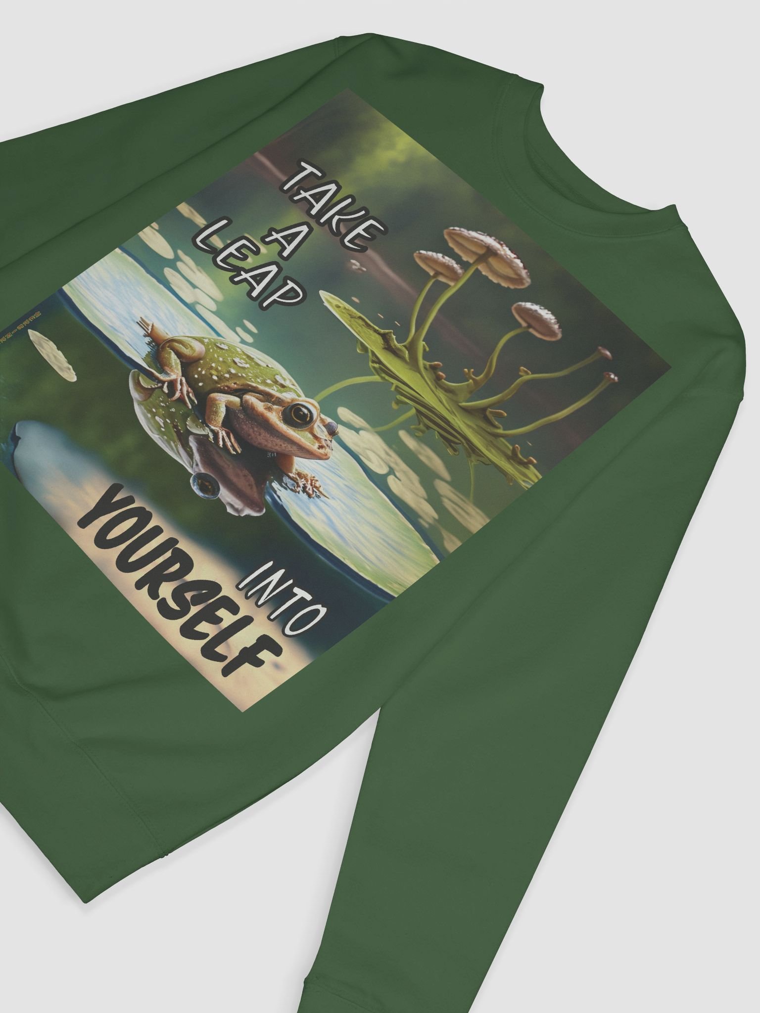 Leap into Yourself Frog Motivational Sweatshirt product image (6)
