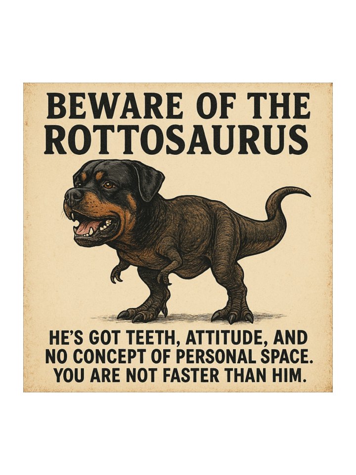 Beware of the Rottosaurus Sticker product image (2)