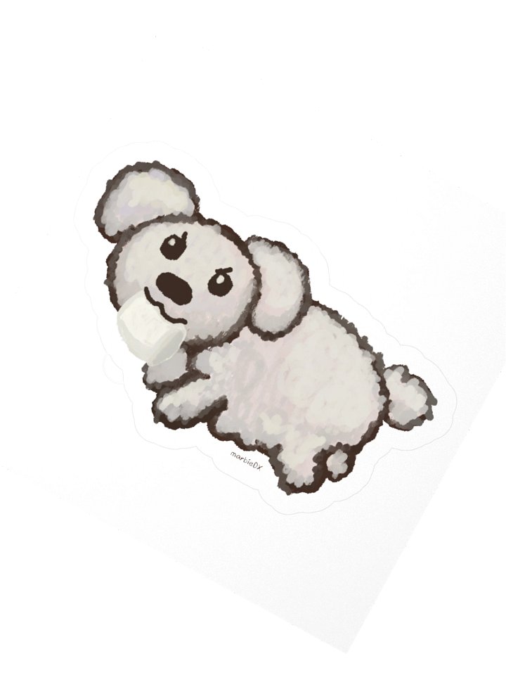 Marshmallow Puppy Sticker [Winter 2025 Seasonal] product image (2)