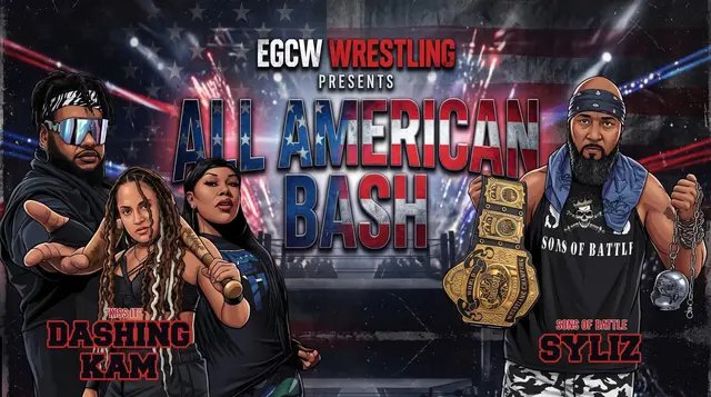 It looks like things are heating up. On Sunday August 9th Live from debary VFW 8093  EGCW All American Bash . It will Dashing Kam V S Styliz. For years Kiss It has been trying to take out The Sons of Battle.  Be a part of the action Tickets are selling fast!!! LOCATION  VFW Post 8093 351 S Charles Richard Beall Blvd Debary, FL. 32713. Doors: 2pm Bell Time: 3pm GET YOUR TICKETS (Promo Code: EARLYBIRD) Get 15% Off Before The Final Sale Ends This Sunday July 12th & Ticket Prices will go up $5 at The Door. https://EGCWAllAmericanBashVFW.eventbrite.com