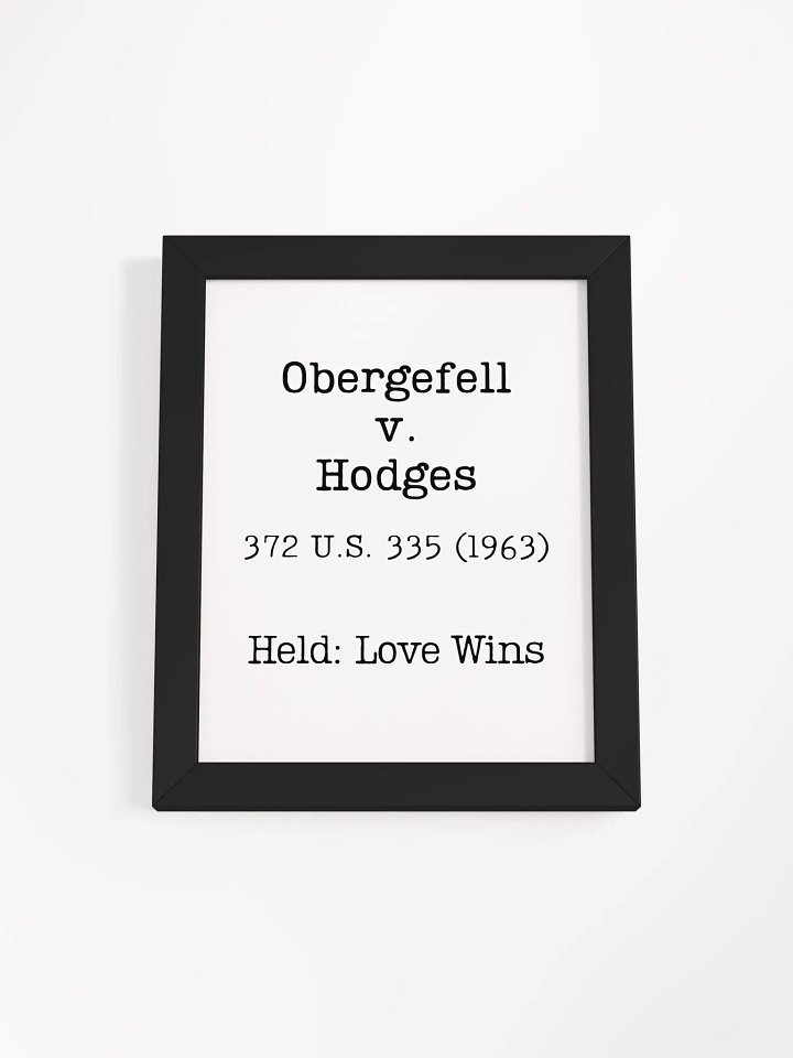 Obergefell v. Hodges "Love Wins" Framed Print product image (2)