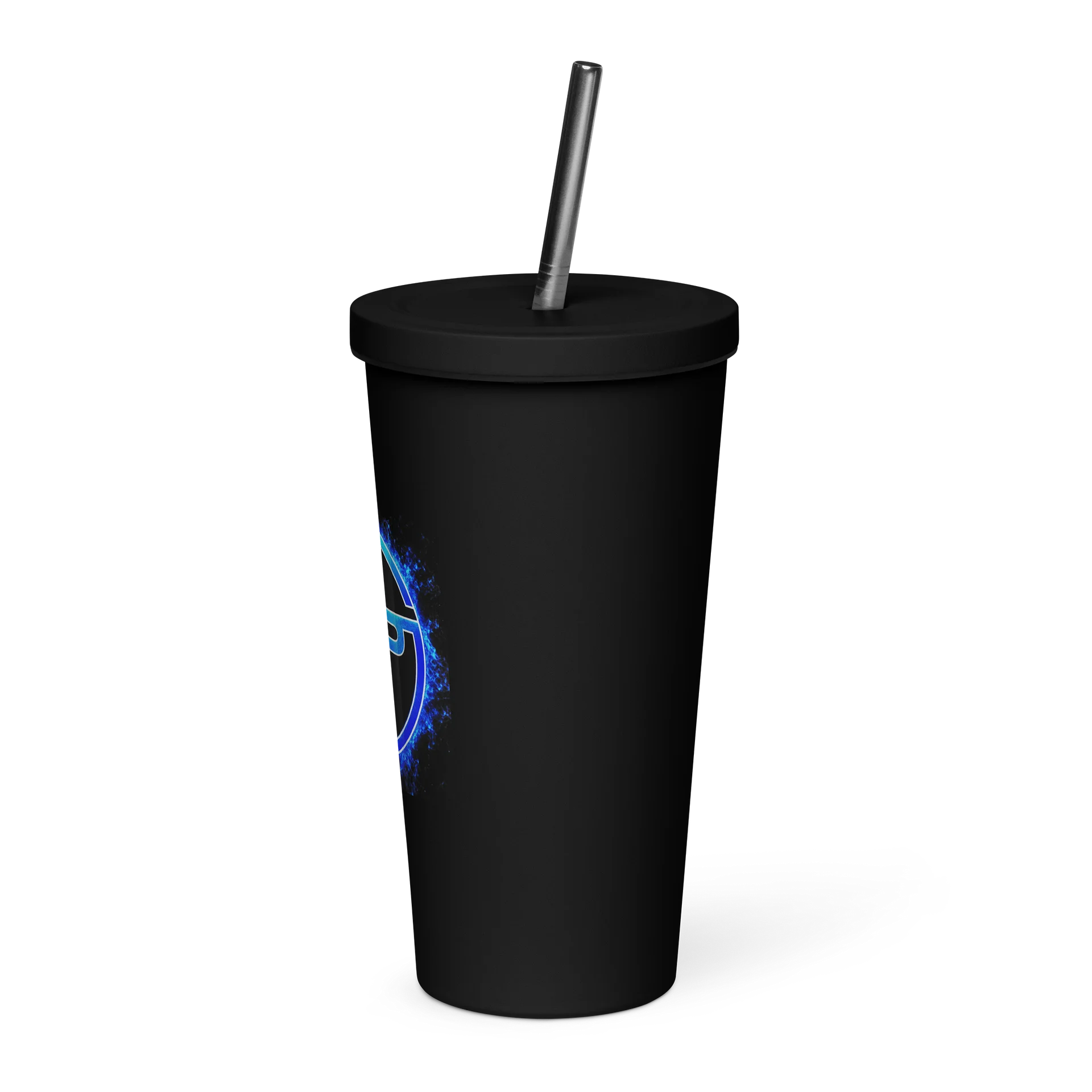 20 oz Insulated Tumbler with a Straw - Dust Productions Blue Fire product image (3)