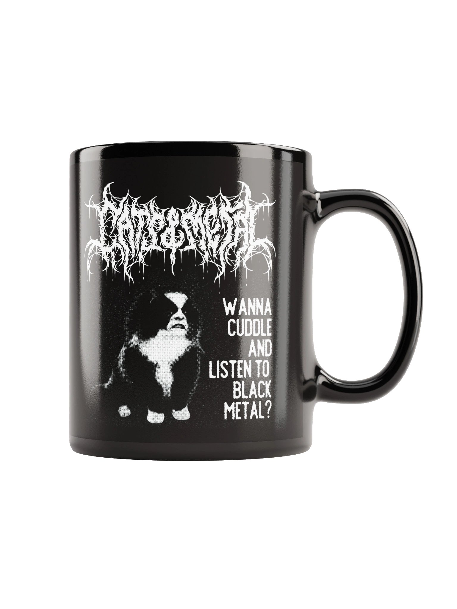 WANNA CUDDLE AND LISTEN TO BLACK METAL? MUG product image (2)