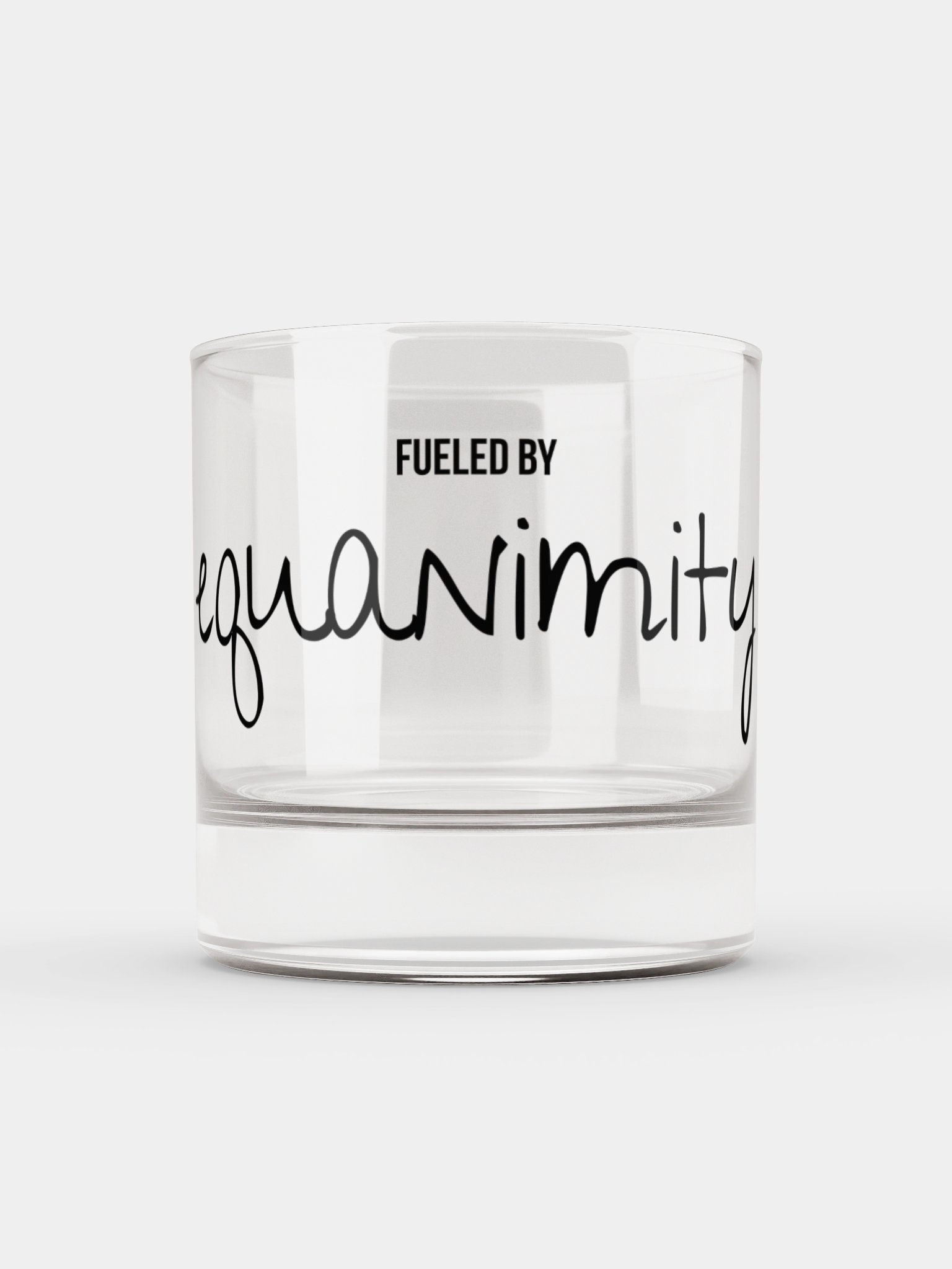 FUELED BY equanimity rocks glass product image (1)