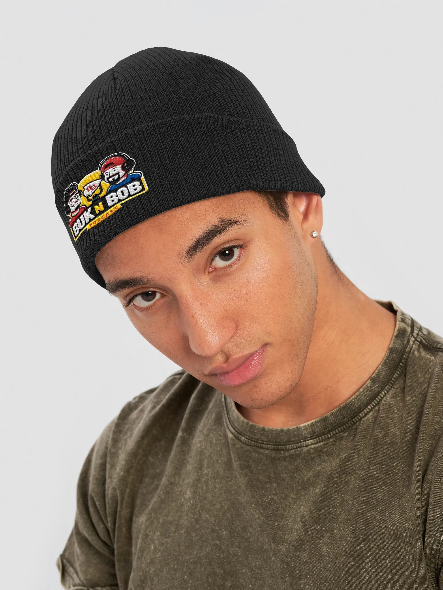 Buk N Bob Podcast Logo Ribbed Beanie product image (14)