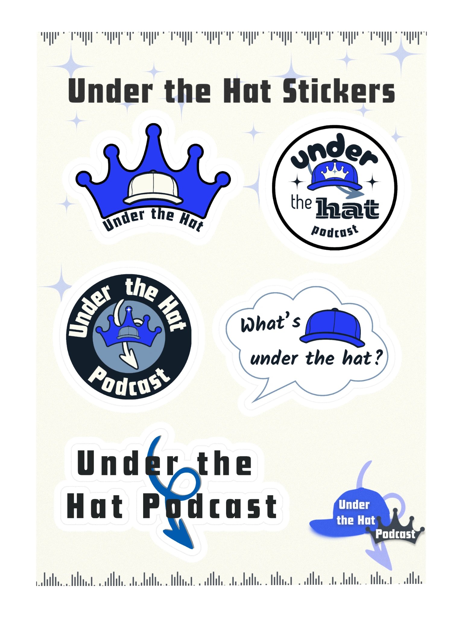Under the Hat Sticker Sheet Option 2 product image (3)