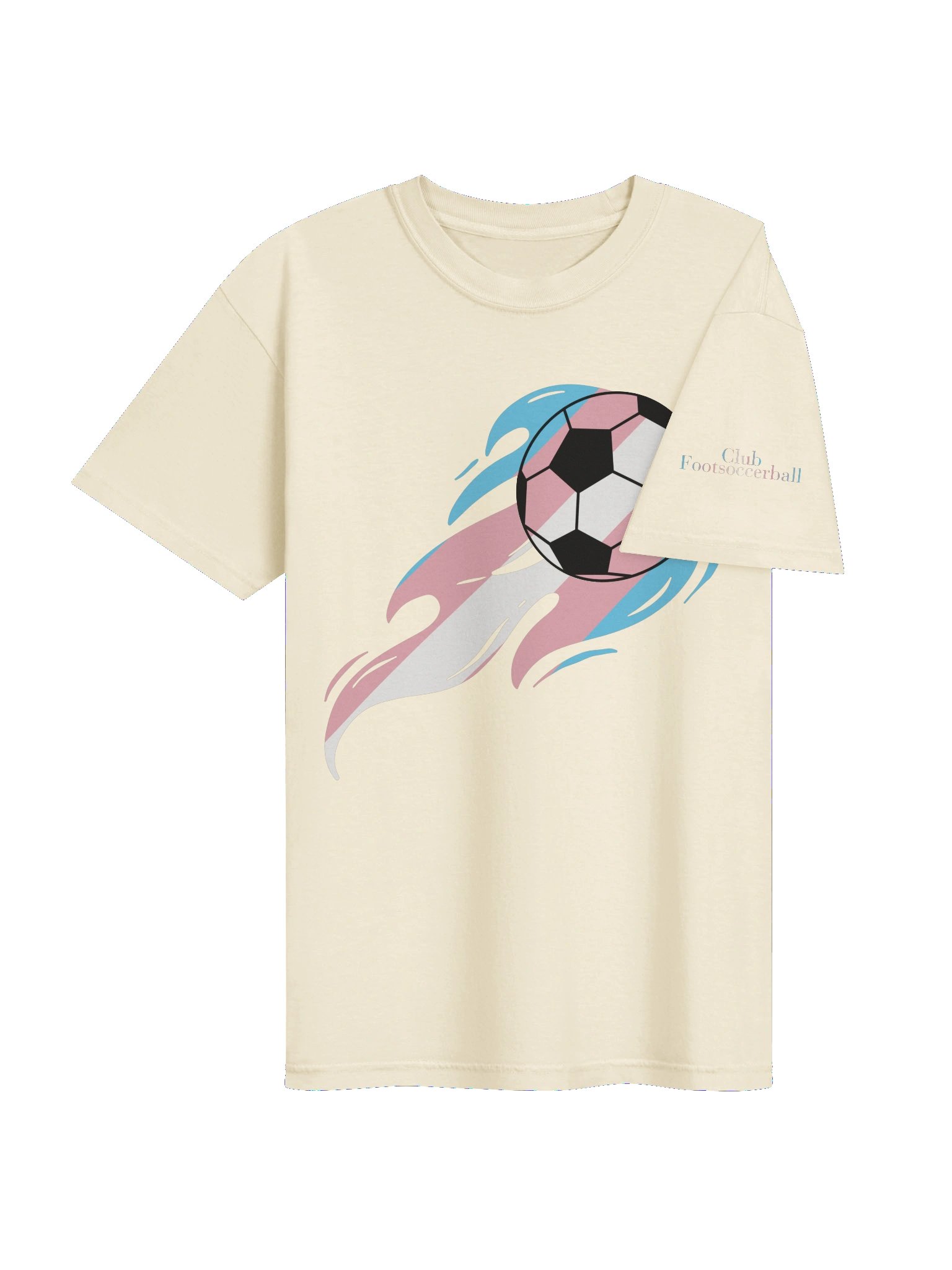 Trans Pride Flaming Soccer Ball Comfort Tee product image (4)