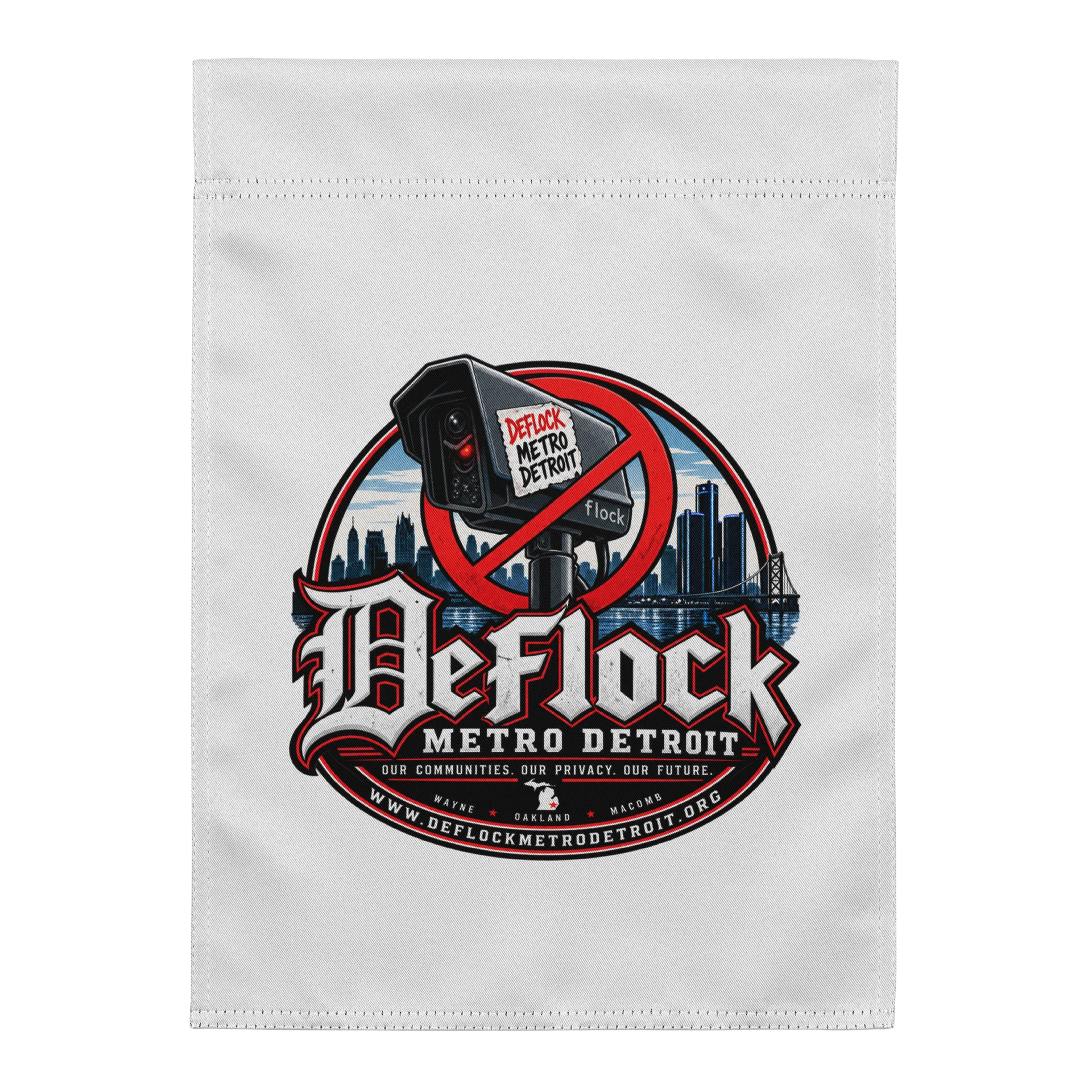 DeFlock Metro Detroit Logo Garden Flag product image (1)