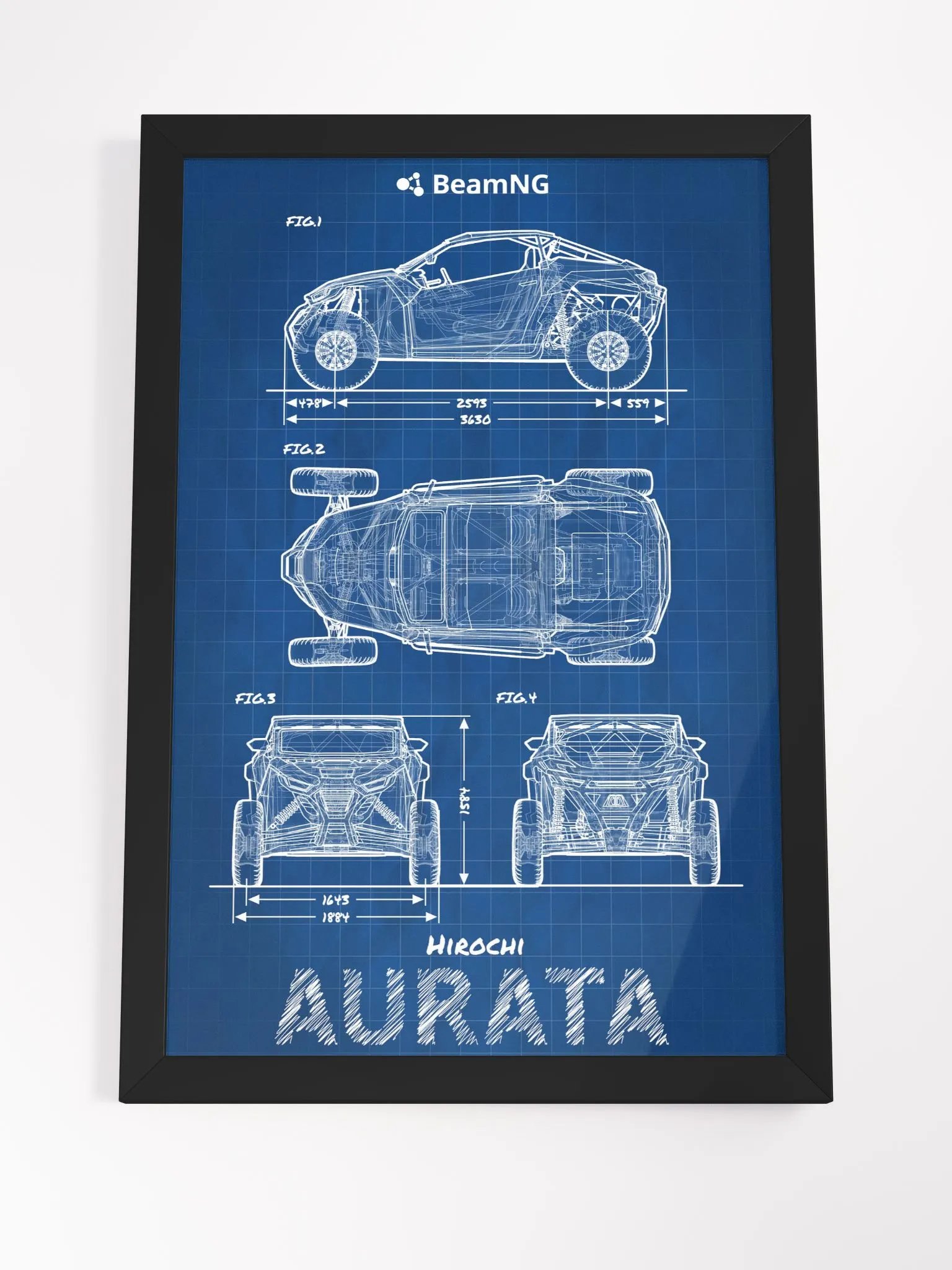 Framed Poster: Hirochi Aurata Blueprint product image (4)