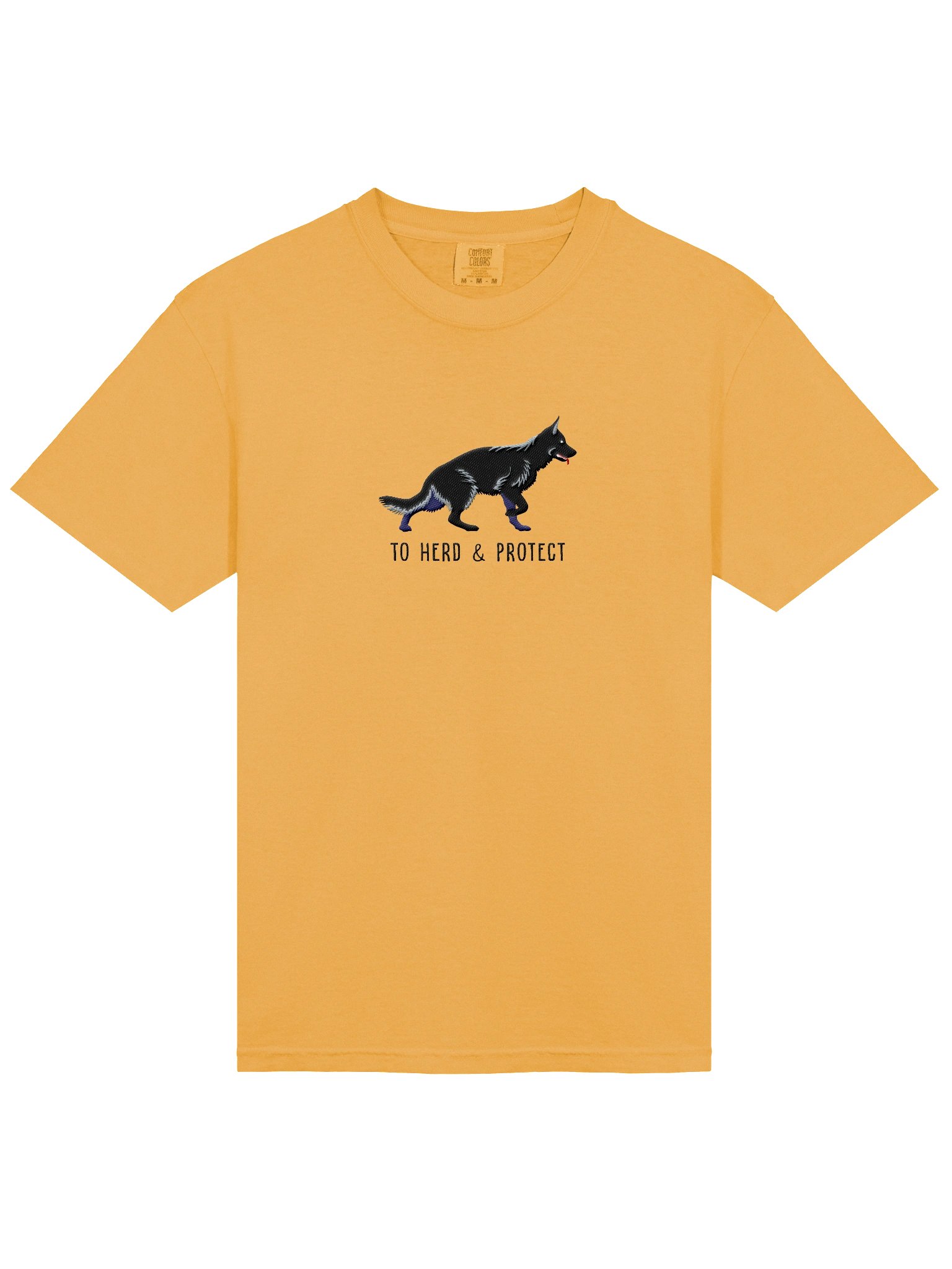 To Herd and Protect T-Shirt(Embroidered) of a German Shepherd(Black) product image (6)