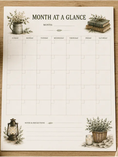 Monthly Planner Page - Digital Download product image (1)
