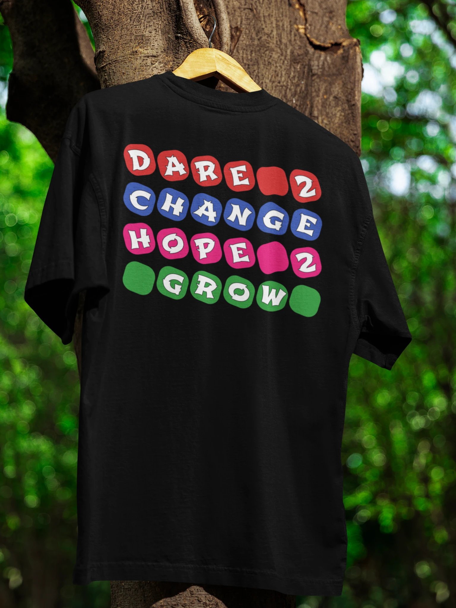 Dare 2 Change Hope 2 Grow Unisex Organic Cotton Oversized Graphic T-shirt product image (1)