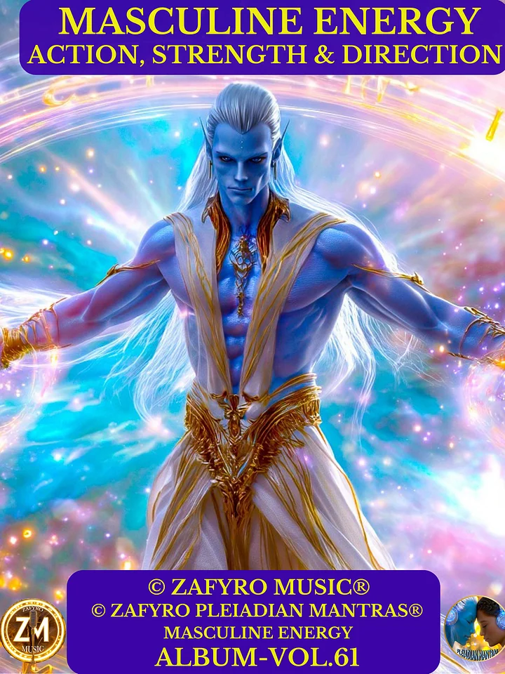 ÁLBUM - VOL. 61 - MASCULINE ENERGY/ACTION, STRENGTH AND DIRECTION (© ZAFYRO PLEIADIAN MANTRAS®) - BINAURAL FREQUENCIES product image (1)
