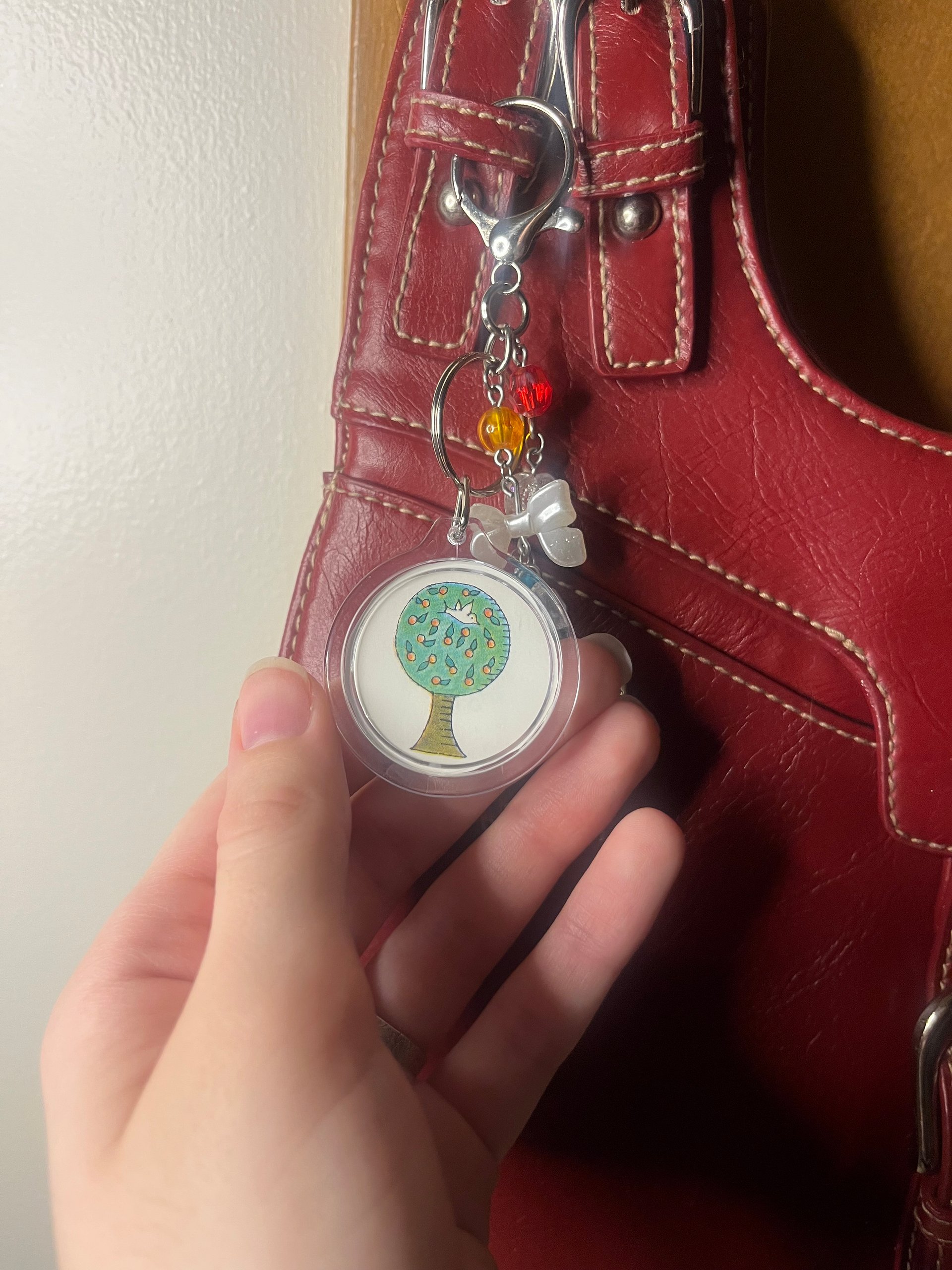 Flowers + Doves Deluxe Bag Charm product image (3)