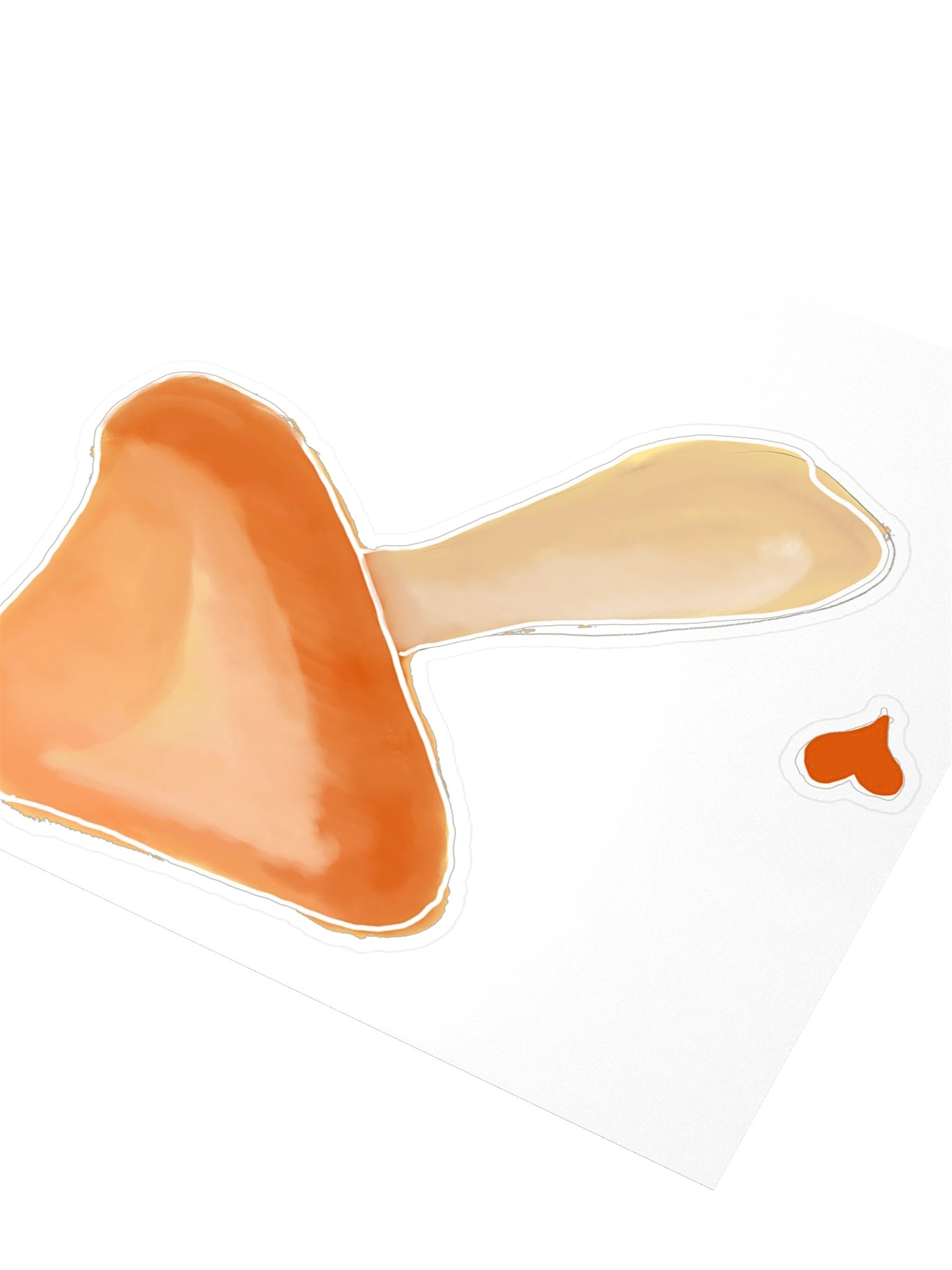 The Mushroom, Watercolour Mushroom Sticker (5.5 inch vinyl) product image (3)