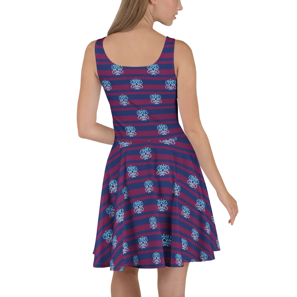 Navy Flirty Academic Skater Dress product image (4)