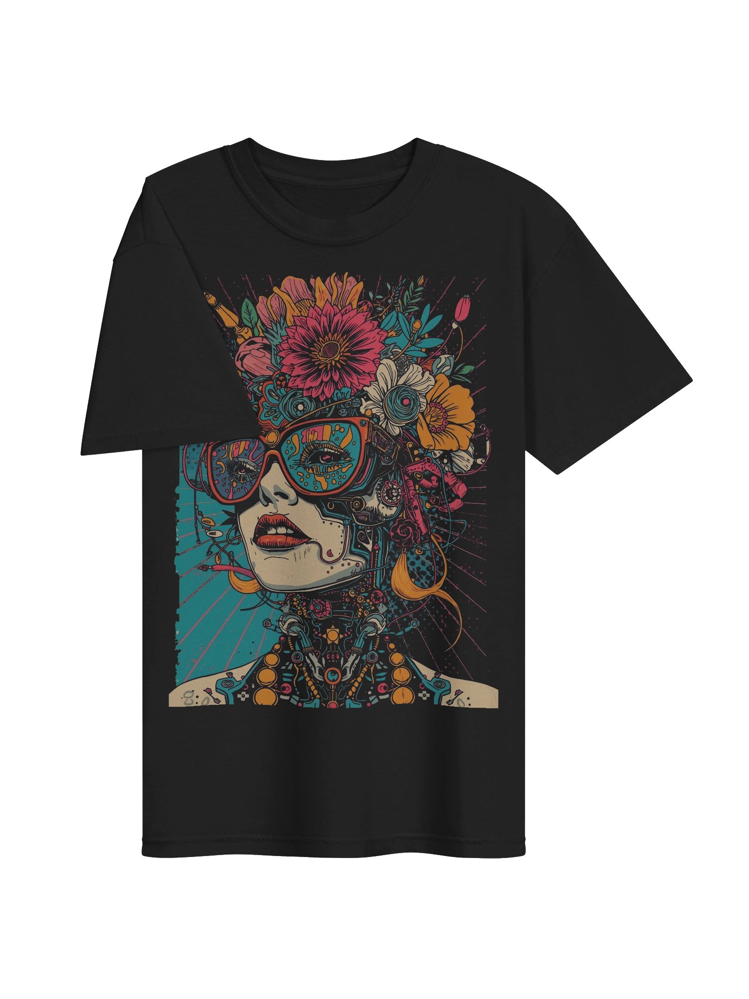 Floral Headpiece Woman Heavyweight Tee product image (6)